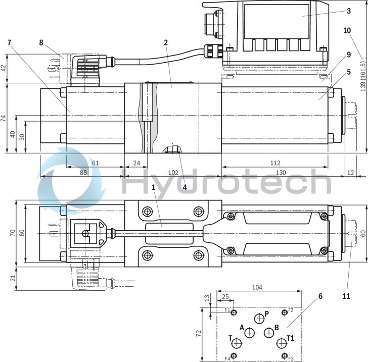 technical illustration-R901392641-Size 10, symbol V, integrated electronics, 24 V DC