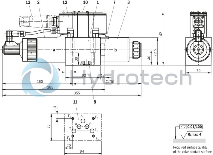 technical illustration-R900927230-Size 10, symbol E, electrical with integrated electronics, 24 V DC