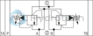 technical illustration-R900431828-Size 10, symbol A - TA and B - TB, with manual actuation