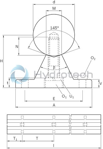 technical illustration-R105061200-Shaft support rail, 12-AF1-600
