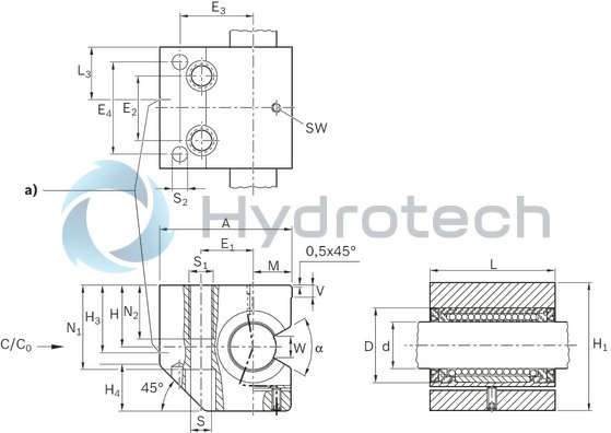 technical illustration-R107162520-Linear set (aluminum), S-A-25, with two seals