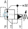technical illustration-R900917774-Valve for reduction (P to A) and limitation (A to T) of a system pressure For subplate mounting Porting pattern according to ISO&nbsp;4401-07-07-0-05 Subplates (separate order) 4&nbsp;pressure ratings 4 optional adjustment types:&bull; Rotary knob&bull; Sleeve with hexagon and protective cap&bull; Lockable rotary knob with scale&bull; Rotary knob with scale