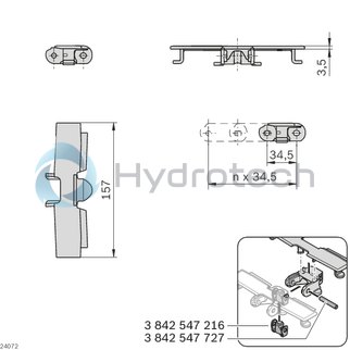 technical illustration-3842546093-Chain plate for flat conveyor chain 160