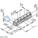 technical illustration-ROLLER SECTION-Roller section D28, L4500