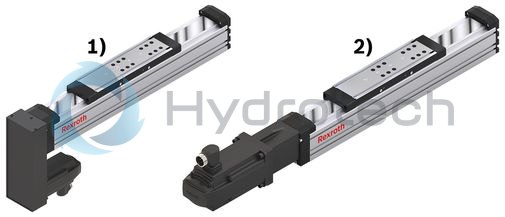 technical illustration-R117300761-The Rexroth Ball Rail System and the Rexroth precision Ball Screw Assembly feature one-point lubrication from both sides; one-point lubrication is only suitable for grease lubrication with a manual grease gun Individual lubrication versions for connection to one-point lubrication systems (only for product generation 3) Rexroth precision ball screw assembly in rolled design with backlash-free, cylindrical single nut, tolerance grade 7, and leads of up to 40 mm Attachments are fastened to the carriage using T-slots or threaded holes Ball Guide Rail and Ball Screw with corrosion-resistant coating, Ball Runner Block made of corrosion-resistant steel (only for product generation 3) Absolute position measuring system IMS-A directly integrated into the guide system (for MKK-080 and MKK-110, product generation 3) Motor attachment via mount and coupling or via timing belt side drive Servo motor with multi-turn encoder, 1-cable or 2-cable connection, with or without holding brake Magnetic field sensors can be mounted without additional attachments directly onto the profile body (only for product generation&nbsp;3) Switch (proximity or mechanical), cable duct, socket-plug and extension cable Extensive accessories for connection and clamping elements Nameplate with technical parameters for easy start-up