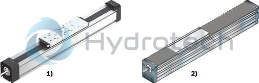 technical illustration-R117300761-The Rexroth Ball Rail System and the Rexroth precision Ball Screw Assembly feature one-point lubrication from both sides; one-point lubrication is only suitable for grease lubrication with a manual grease gun Individual lubrication versions for connection to one-point lubrication systems (only for product generation 3) Rexroth precision ball screw assembly in rolled design with backlash-free, cylindrical single nut, tolerance grade 7, and leads of up to 40 mm Attachments are fastened to the carriage using T-slots or threaded holes Ball Guide Rail and Ball Screw with corrosion-resistant coating, Ball Runner Block made of corrosion-resistant steel (only for product generation 3) Absolute position measuring system IMS-A directly integrated into the guide system (for MKK-080 and MKK-110, product generation 3) Motor attachment via mount and coupling or via timing belt side drive Servo motor with multi-turn encoder, 1-cable or 2-cable connection, with or without holding brake Magnetic field sensors can be mounted without additional attachments directly onto the profile body (only for product generation&nbsp;3) Switch (proximity or mechanical), cable duct, socket-plug and extension cable Extensive accessories for connection and clamping elements Nameplate with technical parameters for easy start-up