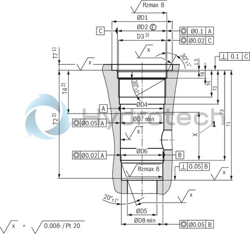 technical illustration-R900345744-Check valve, cartridge design
