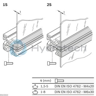 technical illustration-3842524064-Clamping profile 1S, N10 L3000