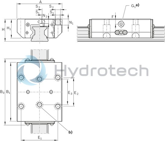 technical illustration-R181024211-Hydraulic clamping unit KWH, 25