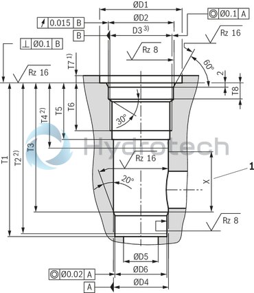 technical illustration-R900345744-Check valve, cartridge design