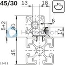 technical illustration-3842543410-Sealing strip 45/30