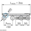 technical illustration-IDLE ROLLER-EcoFlow roller – steel, galvanized, EL = 525