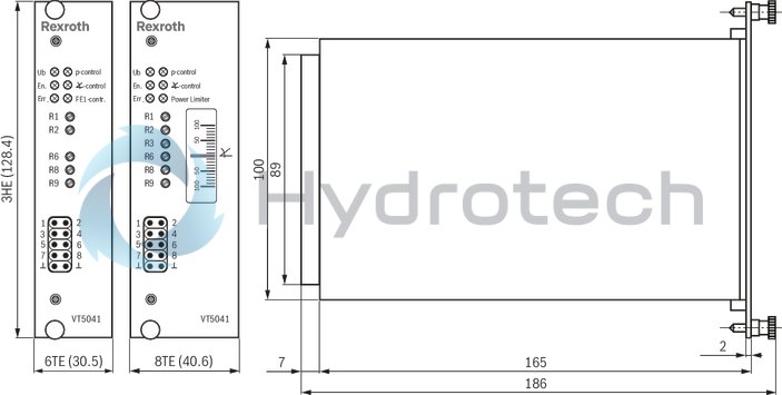 technical illustration-R900738804-Pump A10VSO BR31 with external analog electronics