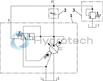 technical illustration-R900506809-Variable displacement pump, size 118 cm&sup3;, pressure 160 bar for industrial applications, open circuit