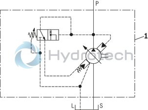 technical illustration-R900506809-Variable displacement pump, size 118 cm&sup3;, pressure 160 bar for industrial applications, open circuit