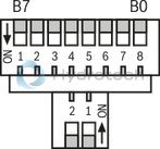 technical illustration-R901202350-Direct operated proportional directional valve with integrated digital control electronics for the pressure, force and flow control (Integrated Axis Controller IAC-P) Completely adjusted unit consisting of valve, pressure sensor(s) (optional), digital control electronics and field bus connection Operation by means of proportional solenoids with central thread and detachable coil Valve control spool, position-controlled Integrated pressure sensor plate (optional) For subplate mounting: Porting pattern according to ISO 4401 Analog interface for command and actual value Design for CAN bus with CANopen protocol DS 408 or Profibus-DP Quick commissioning via PC and WIN-PED 6 commissioning software