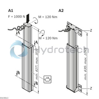 technical illustration-3842540120-Pressure wave control strip (F) Pressure wave sensor (G)