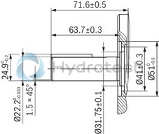 technical illustration-R901416797-Displacement pump, size 28 ccm, pressure 320 bar for industrial applications, open circuit