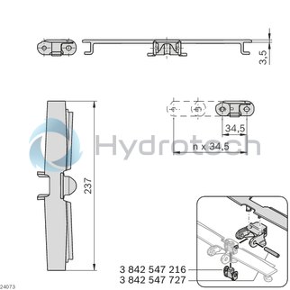 technical illustration-3842546093-Chain plate for flat conveyor chain 160