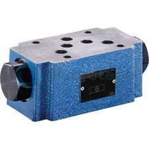 technical illustration-R901287180-Base element for ready-for-connection controls in vertical stacking design Compact hydraulic controls Common pump and tank line Separate actuator ports of the stations Measuring ports in the actuator lines Mounting of NG10 sandwich plates and valves Pressure relief valve type DBD in pressure line P Connection possibility of a pressure gauge in pressure line P