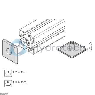 technical illustration-3842541807-Cover cap with hole 40x40-ZN