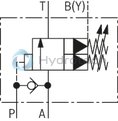technical illustration-R901224218-For subplate mounting Porting pattern according to ISO&nbsp;5781-03-04-0-00 (not in compliance with the standard, also without locating hole) Subplates (separate order) As cartridge valve Adjustment type: Sleeve with hexagon and protective cap 4&nbsp;pressure ratings Switching pressure differential adjustable (10&nbsp;% to 50&nbsp;% of the nominal value)