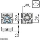 technical illustration-T-CONNECTOR 50-T-connector 50x50 set (standard)