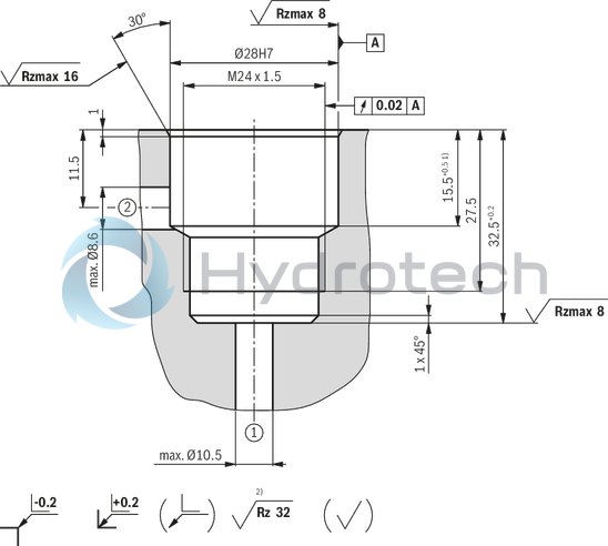 technical illustration-R900203849-Size 2, P &rarr; T, mechanical