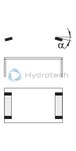 technical illustration-3842537343-With three GST outlet sockets for looping through the electrical current Very inexpensive to operate (low power consumption, long life) Low weight Suitable for use at ESD workstations SL&nbsp;78 electronic: Attached to a strut extension (workstations with B&nbsp;=&nbsp;990&nbsp;mm) or to a hanger (workstations with B&nbsp;&ne;&nbsp;990&nbsp;mm) SL&nbsp;48 electronic: Mounting to a hanger SL&nbsp;36 electronic: Fastening to the vertical strut of the strut extension