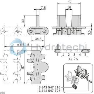 technical illustration-3842546016-Chain link for cleated chain VFplus 90