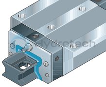 technical illustration-R18245222X-Roller runner block, SLH, size 55, steel CS, accuracy precision, average preload