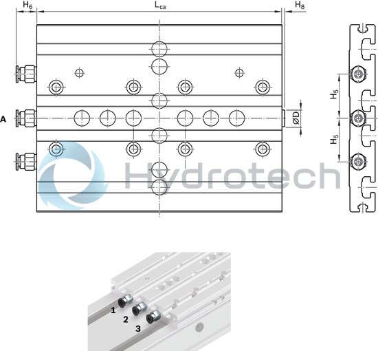technical illustration-R037550010-Connection plates for CKK 090 &hellip; 200, R0375...10