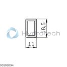 technical illustration-3842557943-Sliding door profile AL 45/45, -/- L6070