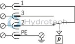 technical illustration-R901102362-200 bar, micro switch with NC contact/NO contact function, device connector DIN EN 175301-803 (large cubic connector)