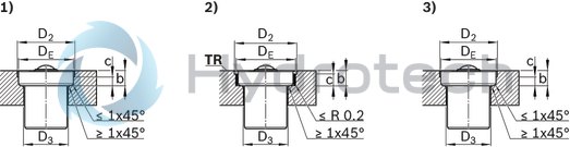 technical illustration-R053212210-Ball transfer units with felt seal &ndash; Size 22