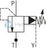 technical illustration-R901223095-For subplate mounting<br>
Porting pattern according to ISO&nbsp;6264-06-09-*-97 (NG10) and ISO&nbsp;6264-08-13-*-97 (NG25) For threaded connection 4 adjustment types for pressure adjustment, optionally<br>
• Rotary knob<br>
• Sleeve with hexagon and protective cap<br>
• Lockable rotary knob with scale<br>
• Rotary knob with scale 5 pressure ratings
