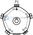 technical illustration-R901089530-Radial piston pump, size 20 cm3, pressure 500 bar for industrial applications, open circuit