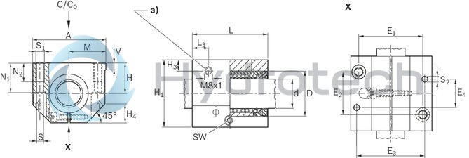 technical illustration-R103564020-Linear set (aluminum), A-40, with two seals