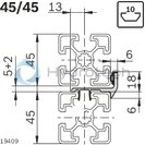 technical illustration-3842543410-Sealing strip 45/30