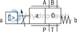 technical illustration-R900909658-Direct operated proportional directional valve, without electrical position feedback, with&nbsp;integrated electronics (OBE) Control of the direction and magnitude of a flow Operation by means of proportional solenoids with central thread and detachable coil For subplate mounting: Porting pattern according to ISO 4401 Spring-centered control spool
