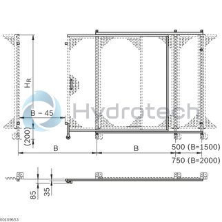technical illustration-3842524166-Sliding door without superstructure B2000