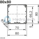 technical illustration-3842552268-Cable duct with AL cover plate 40x40