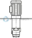 technical illustration-R900506809-Variable displacement pump, size 118 cm&sup3;, pressure 160 bar for industrial applications, open circuit