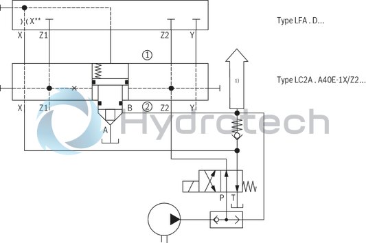 technical illustration-R901336219-Actively controllable 2/2 directional cartridge valve ("two-level active logics") Modular design, flexible circuit set-up Installation bore according to ISO&nbsp;7368 Energy efficiency due to flow-optimized geometry Leakage-free due to integrated shaft sealing Spool position monitoring &ldquo;closed&rdquo; and/or &ldquo;open&rdquo; or analog (can also be retrofitted) BG certification