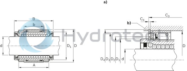 technical illustration-R066702500-Rotary motion LB, N-25, with two seals