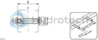 technical illustration-3842547905-Section profile VFplus STS open, L3024, 2 pieces