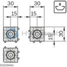 technical illustration-CUBIC JOINT-Cubic connector 30/3 set (standard)