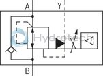 technical illustration-R901350583-Size 10, B &rarr; A, electrical with integrated electronics, 24 VDC