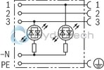 technical illustration-R901017040-Mating connector, connector 3-pole (2 + PE) EN 175301-803