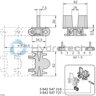 technical illustration-3842546016-Chain link for cleated chain VFplus 90